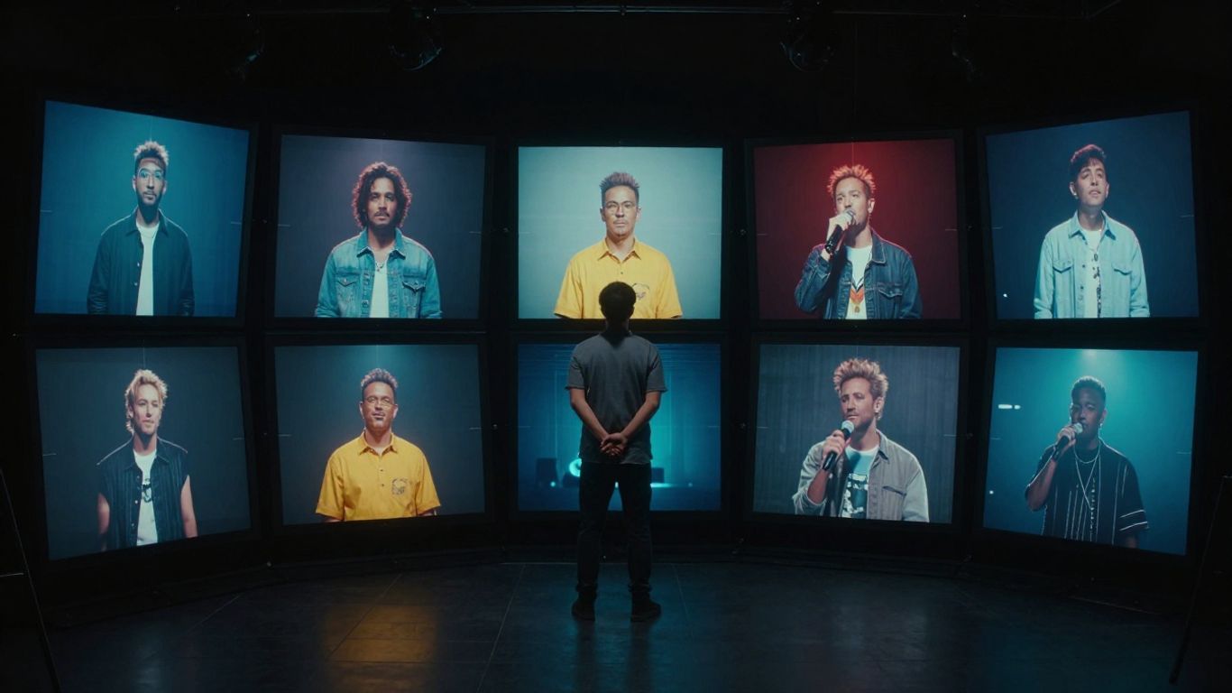 Vertical and widescreen music video frames