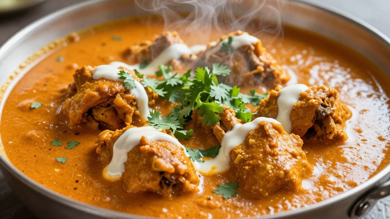 Authentic Punjabi chicken curry in a bowl