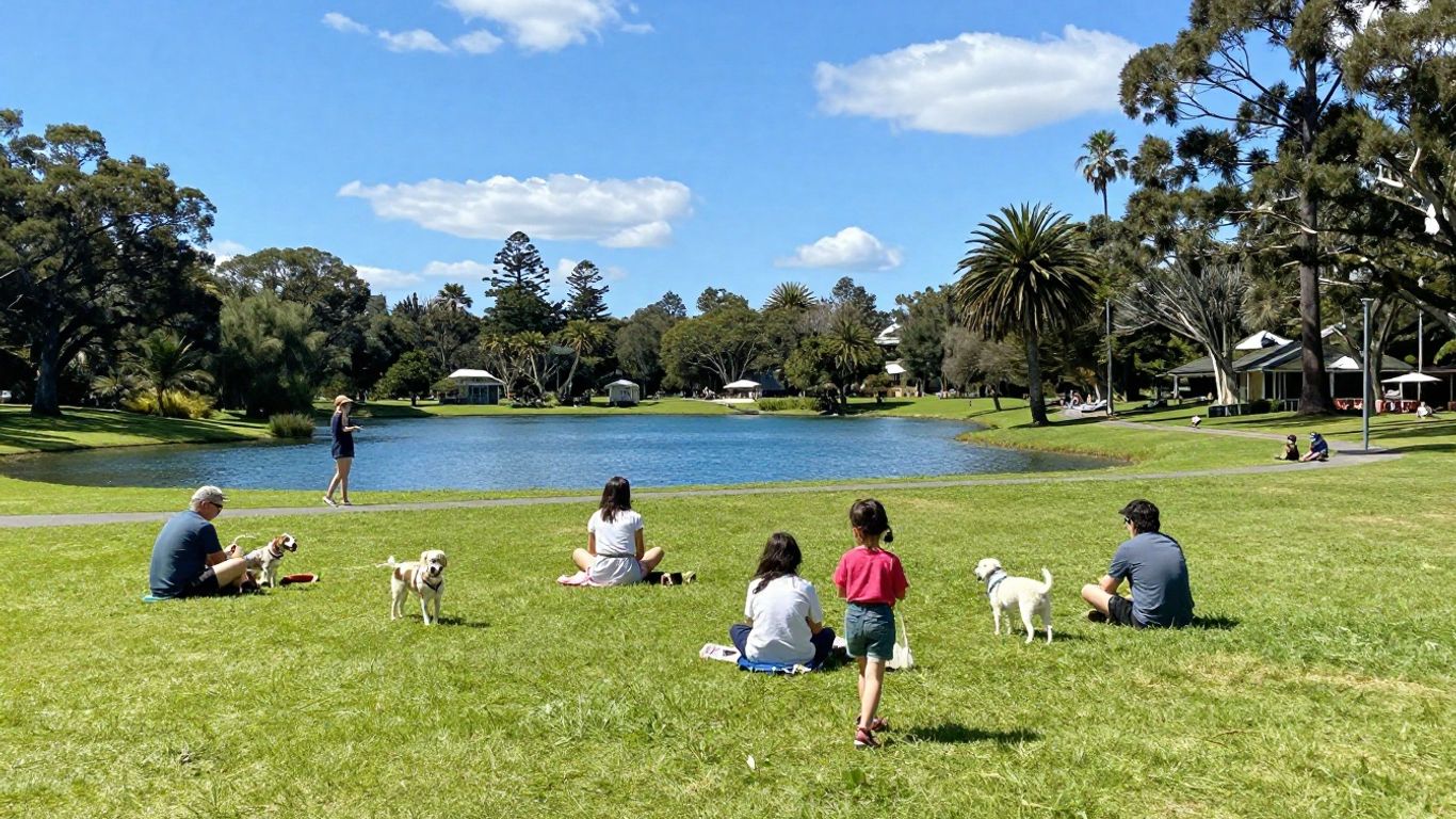 Pizzey Park Gold Coast with families and dogs