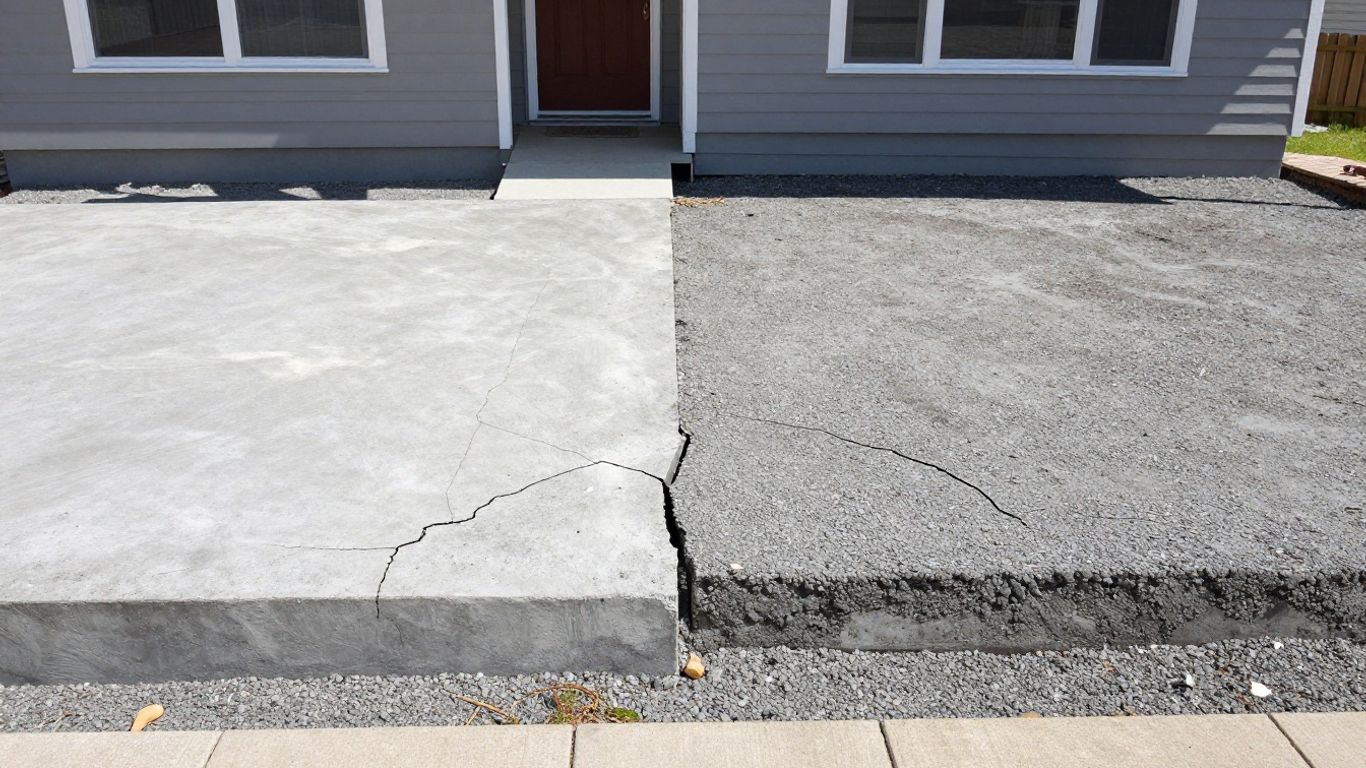 House foundation with cracks: settling vs. shifting.