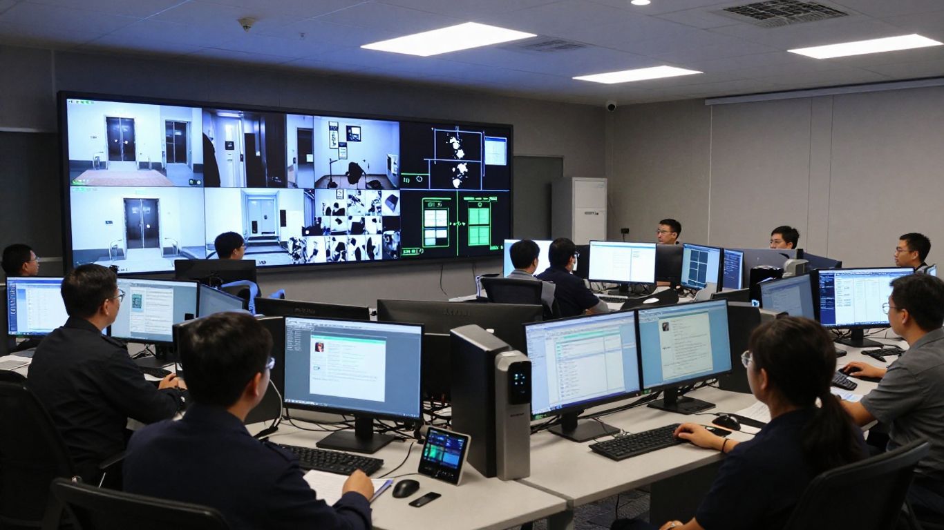 Modern access control dashboard with door events