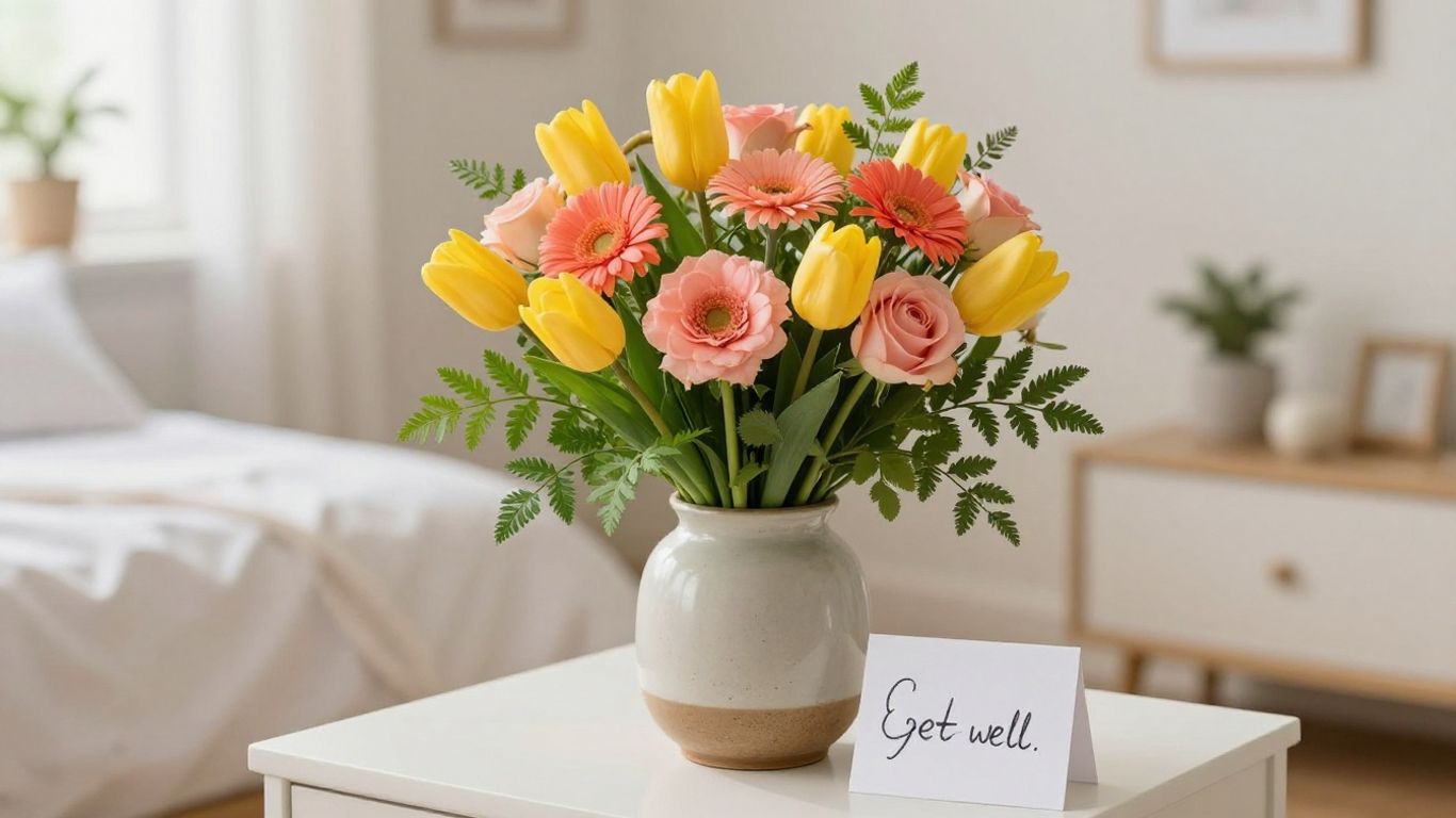 Bright seasonal get well bouquet Altona