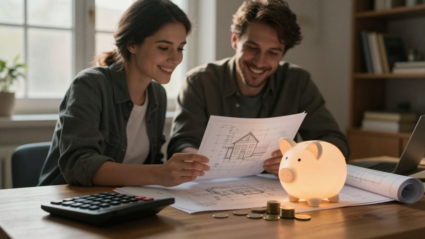 Home equity loan and HELOC financial planning illustration.