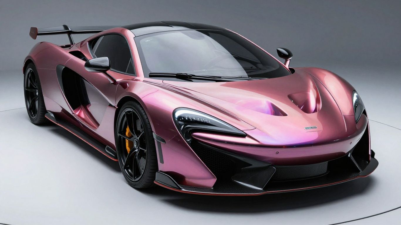 Futuristic supercar with sleek design and luxury appeal.