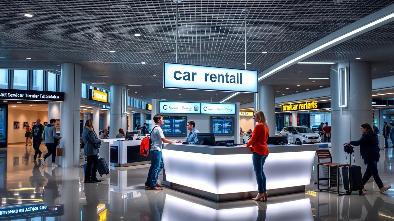 rental agency desk at MSY airport