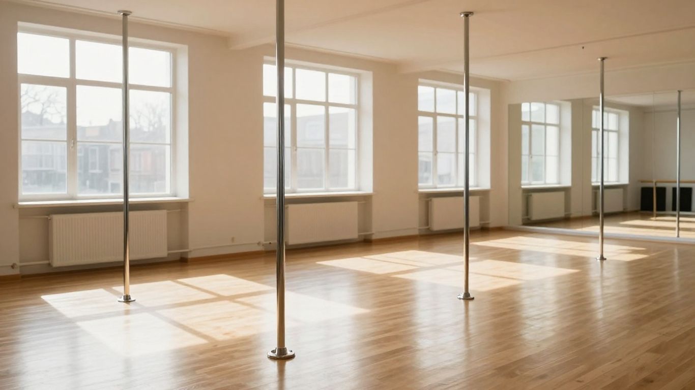 Arrivée des élèves dans un studio de pole dance