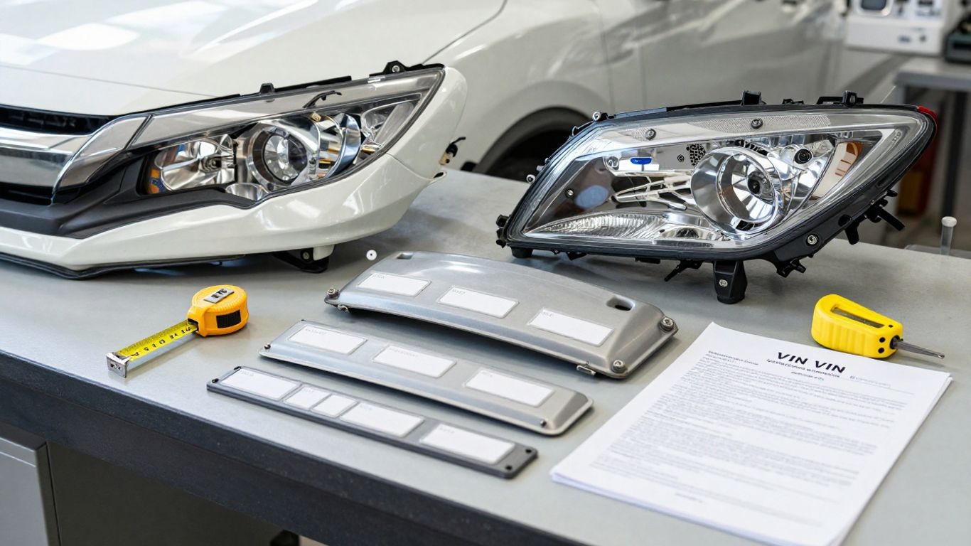 Honda Civic parts organized for careful matching
