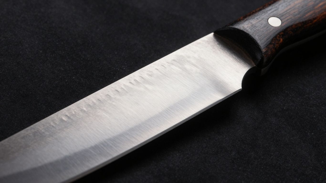Close-up of a forged kitchen knife