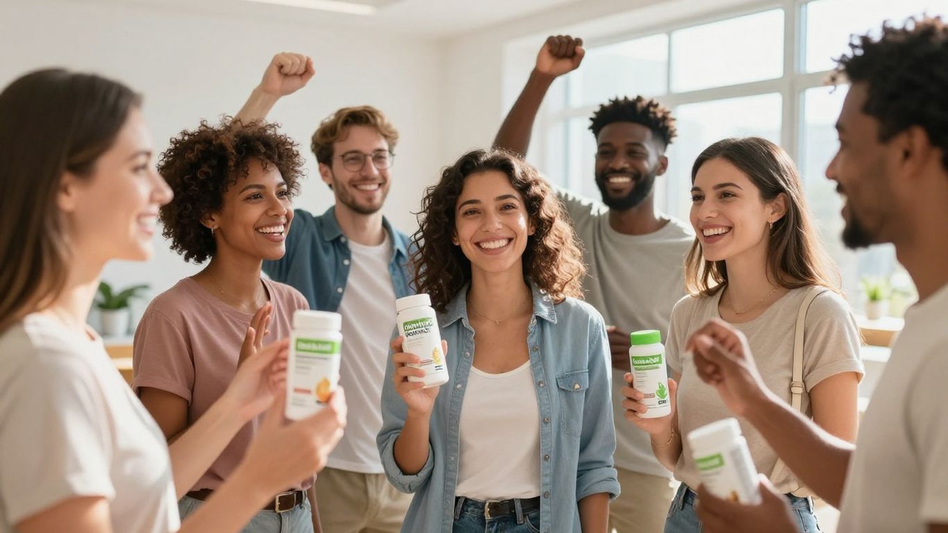 Herbalife supervisors discussing earnings and product impact.