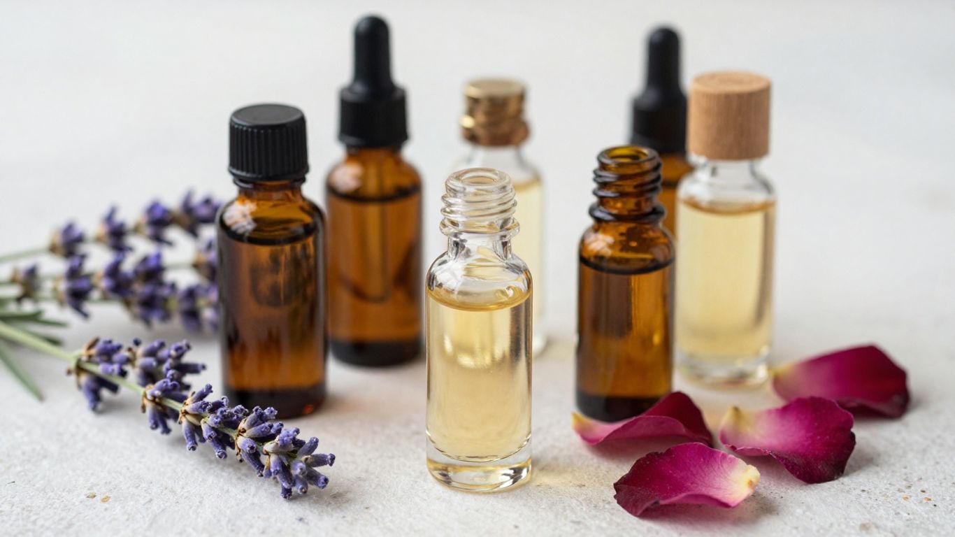 Essential oils and botanicals for healthy skin.