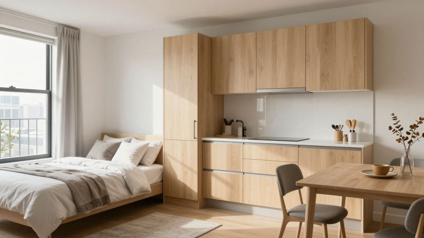 Bright Melbourne apartment studio with kitchenette