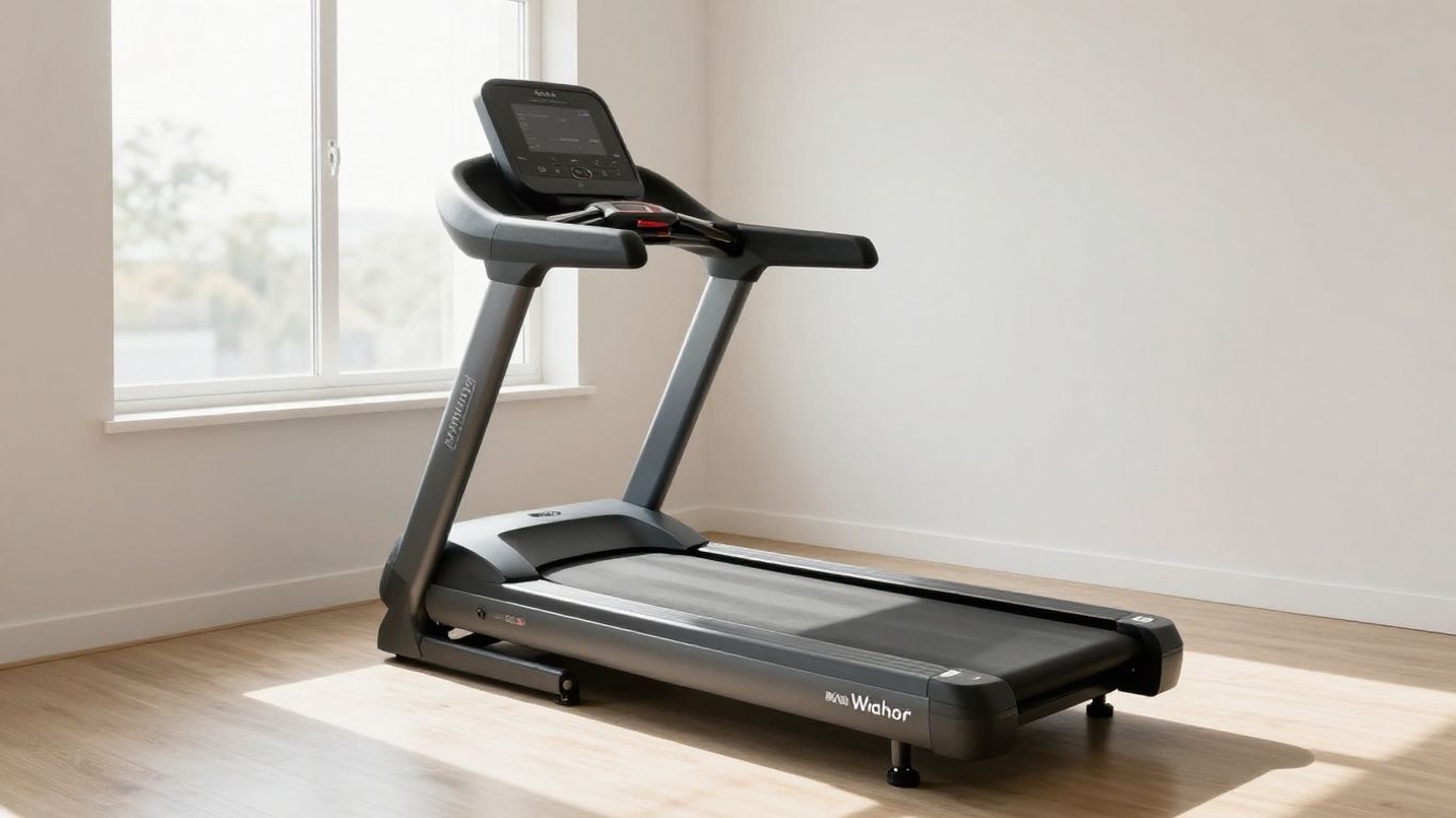 Wahoo Kickr Run treadmill in a home gym setting.