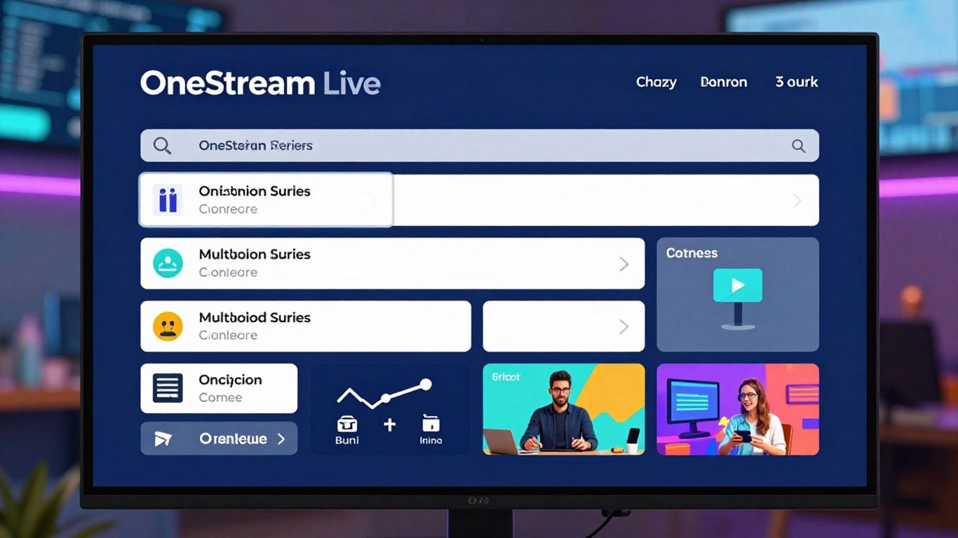 OneStream Live interface with scheduling and multistreaming features.