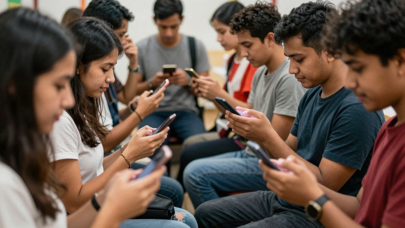 People creating user-generated video content on smartphones.