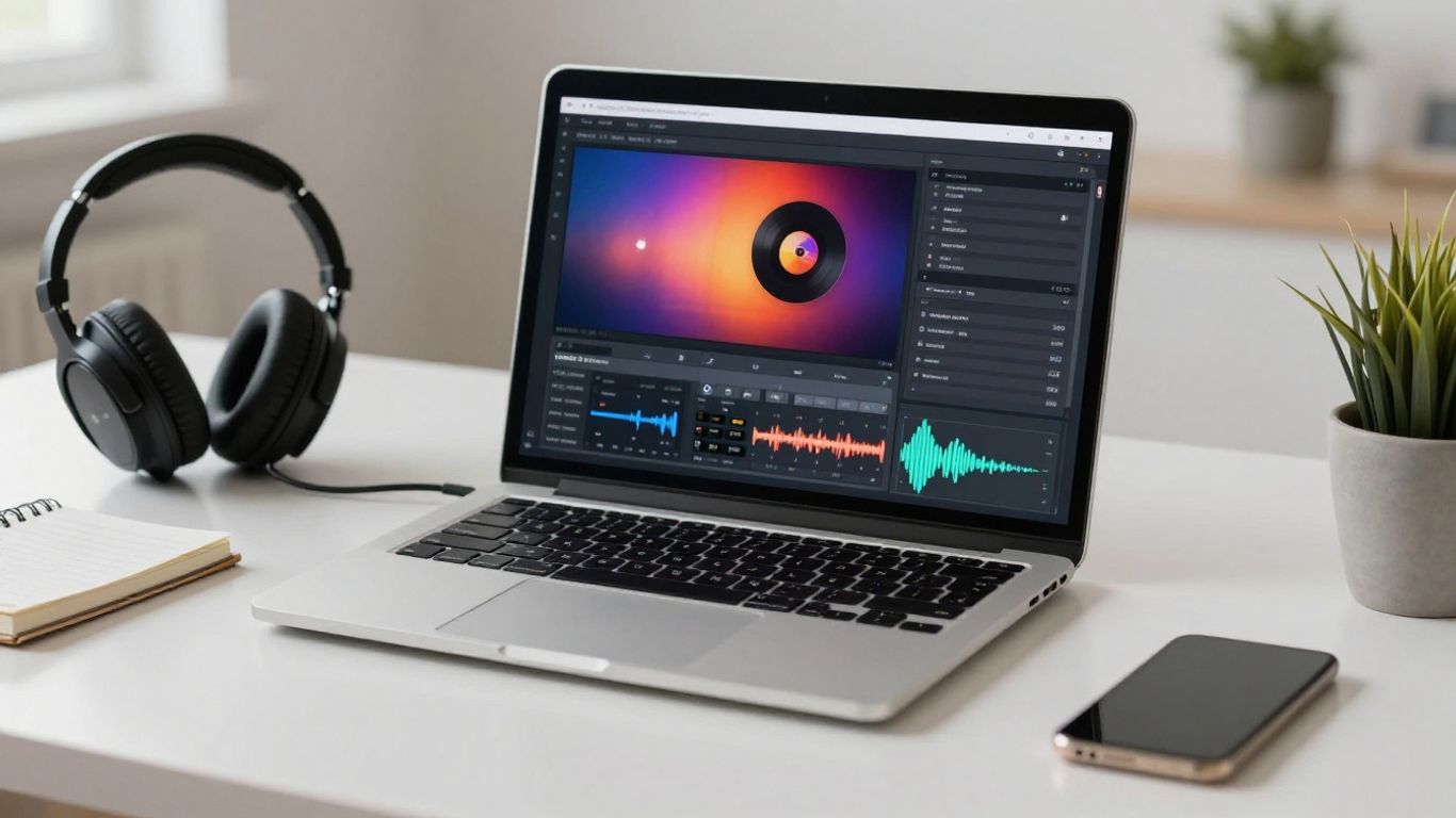 Creator reviewing AI music video options