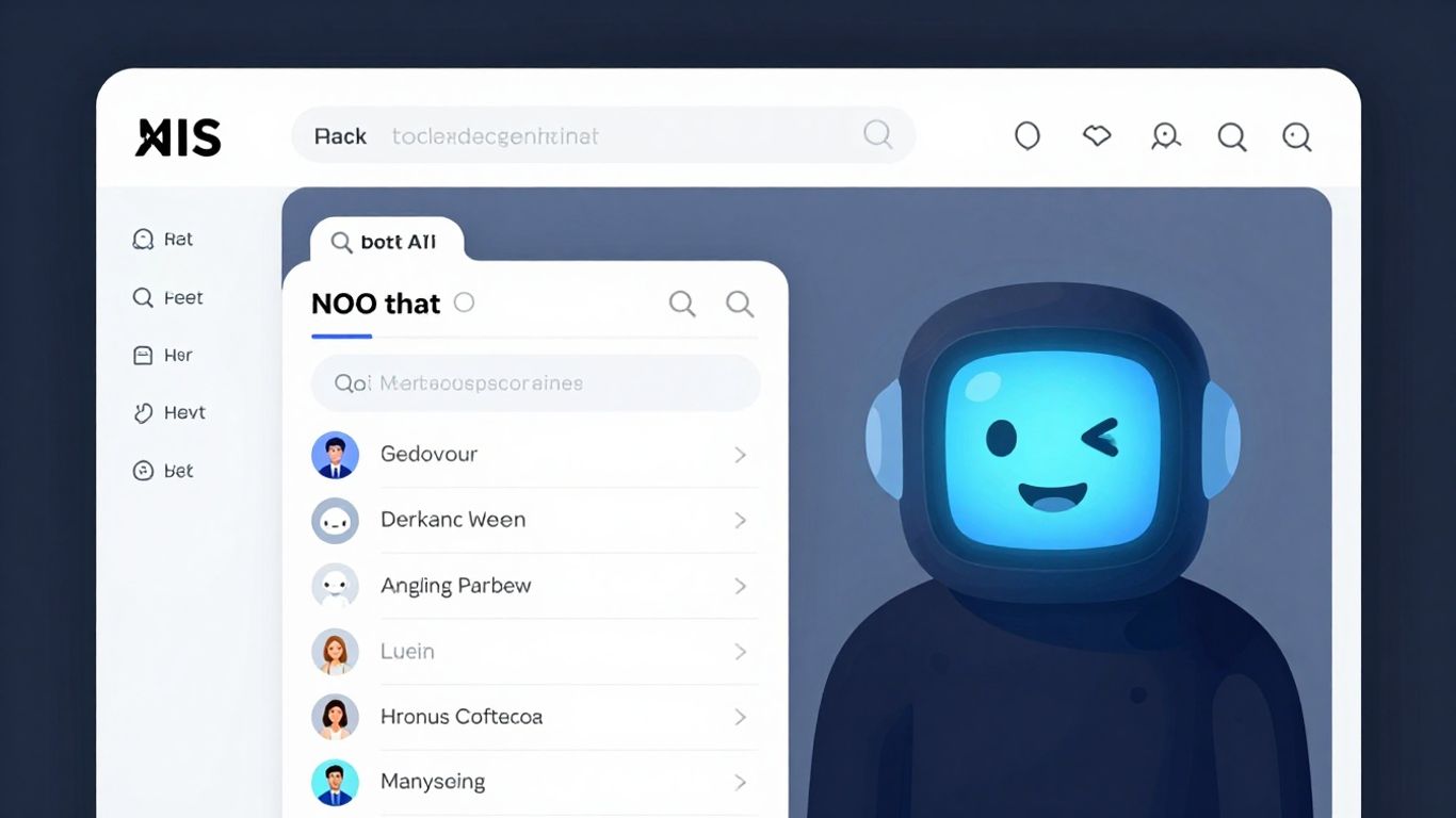 Interface de chatbot IA intégrée à un moteur de recherche