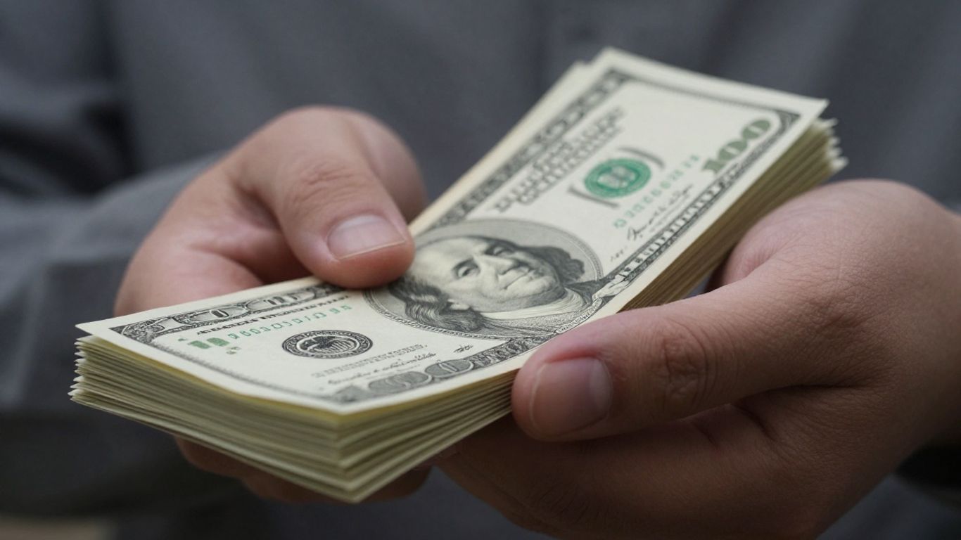 Dollar bills with a subtle glow