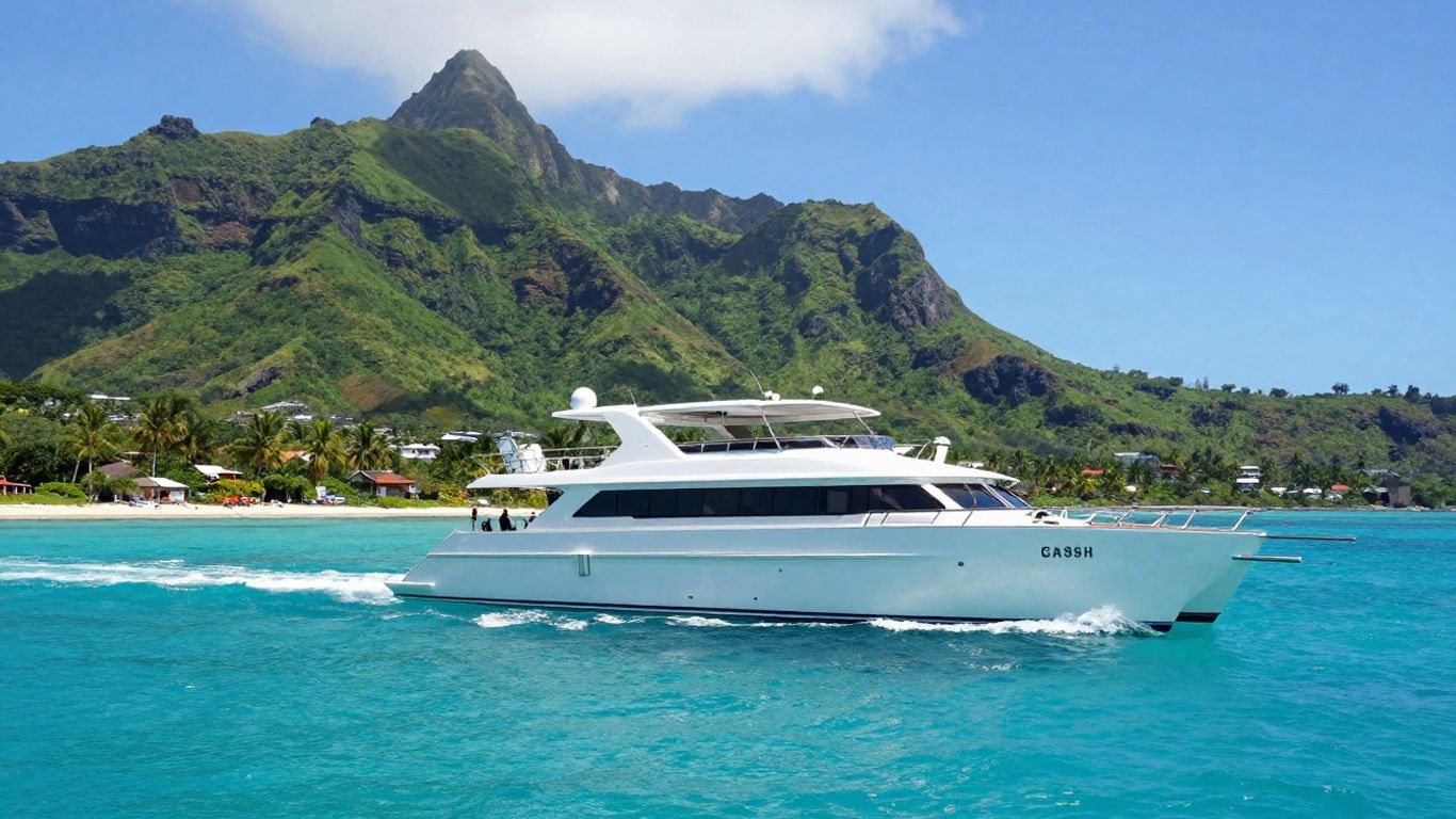 Catamaran sailing in Grenada's turquoise waters.