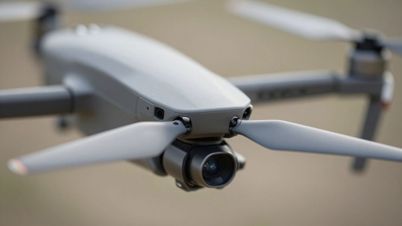 Drone propeller close-up, clean and intact.