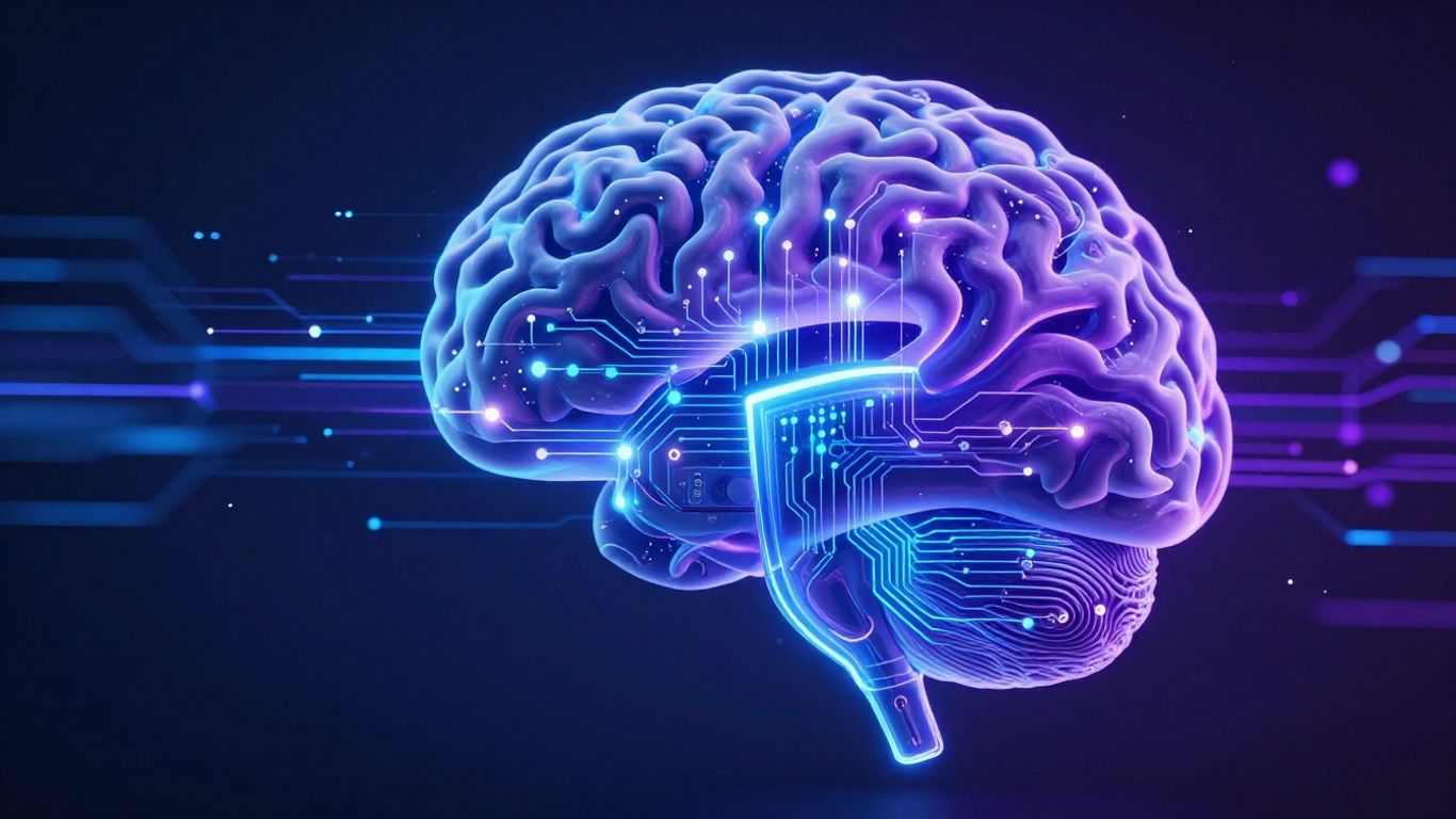 AI security shield protecting digital brain