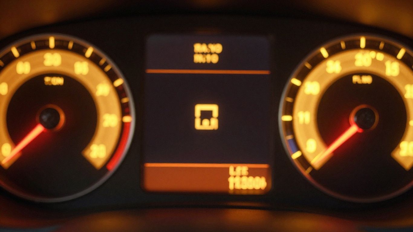 Dashboard warning indicators glowing
