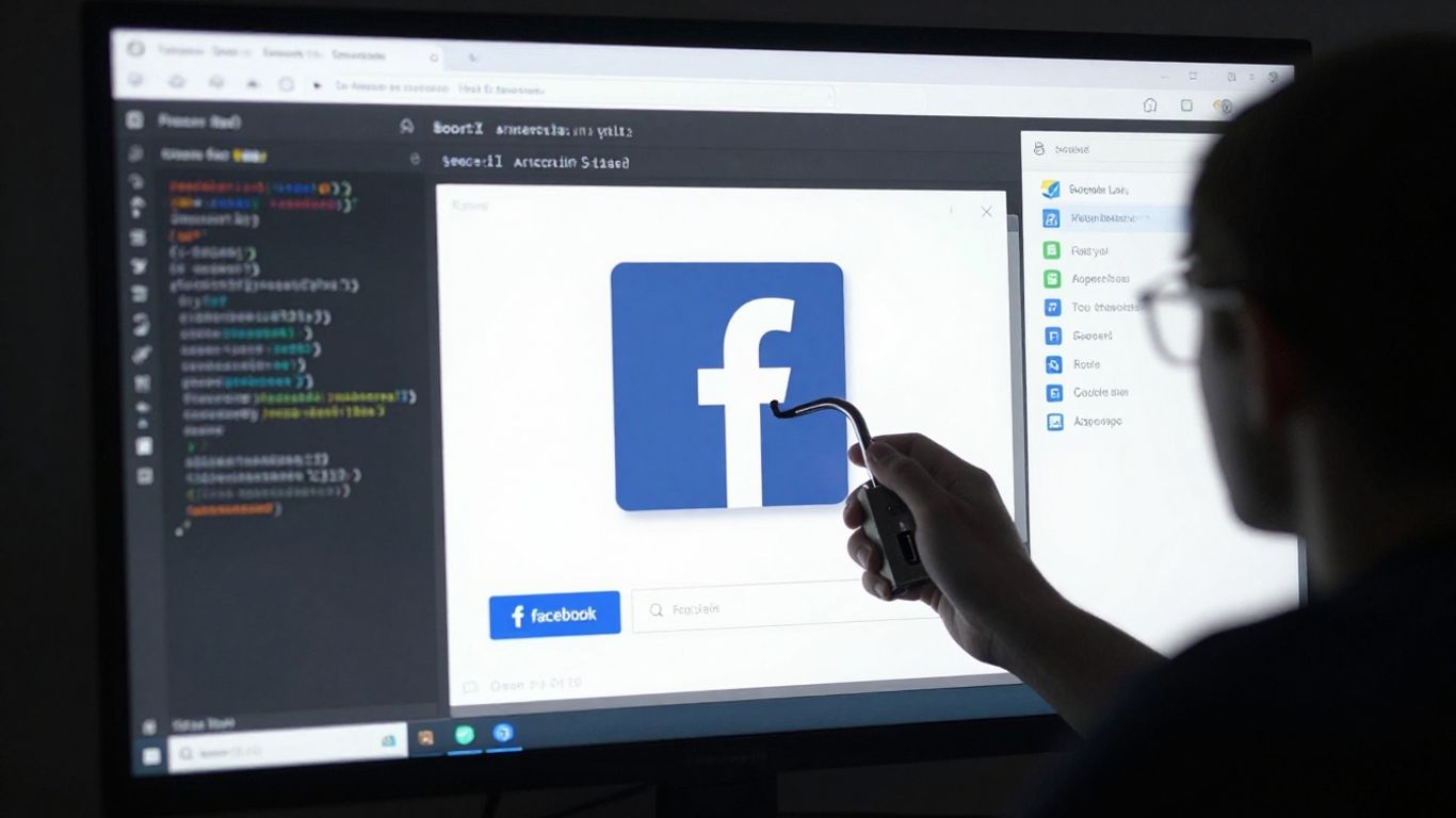 Phishing hook breaking into Facebook account via Google AppSheet.