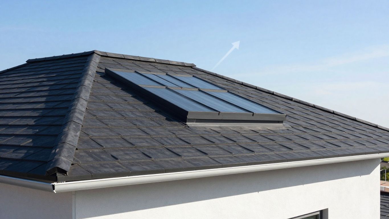 Modern rooftop with bright sky, symbolizing growth.