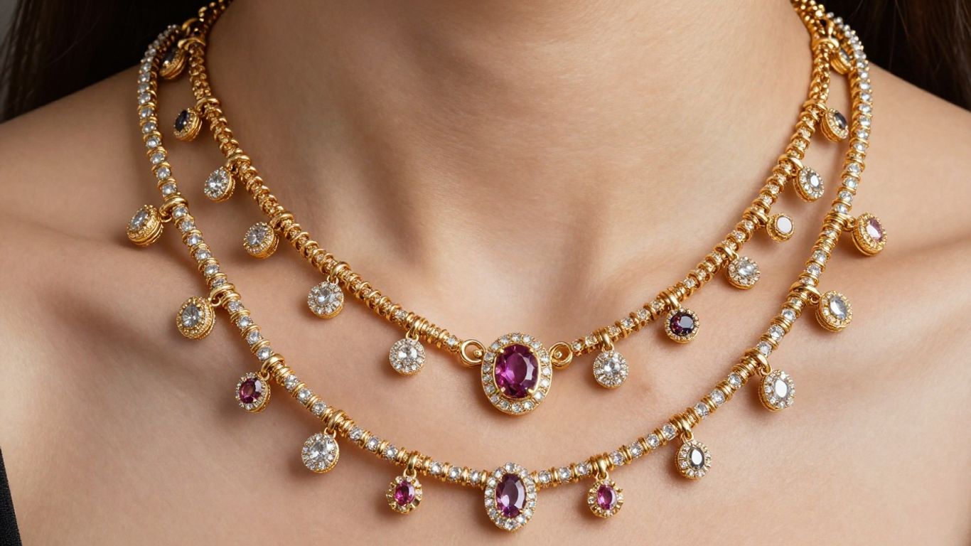 Elegant gold and diamond jewelry collection