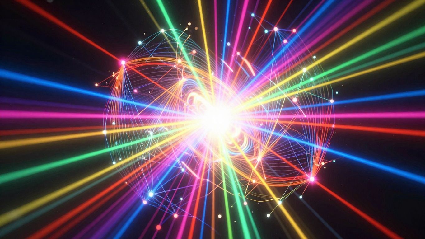 Abstract digital art of generative engine optimization.