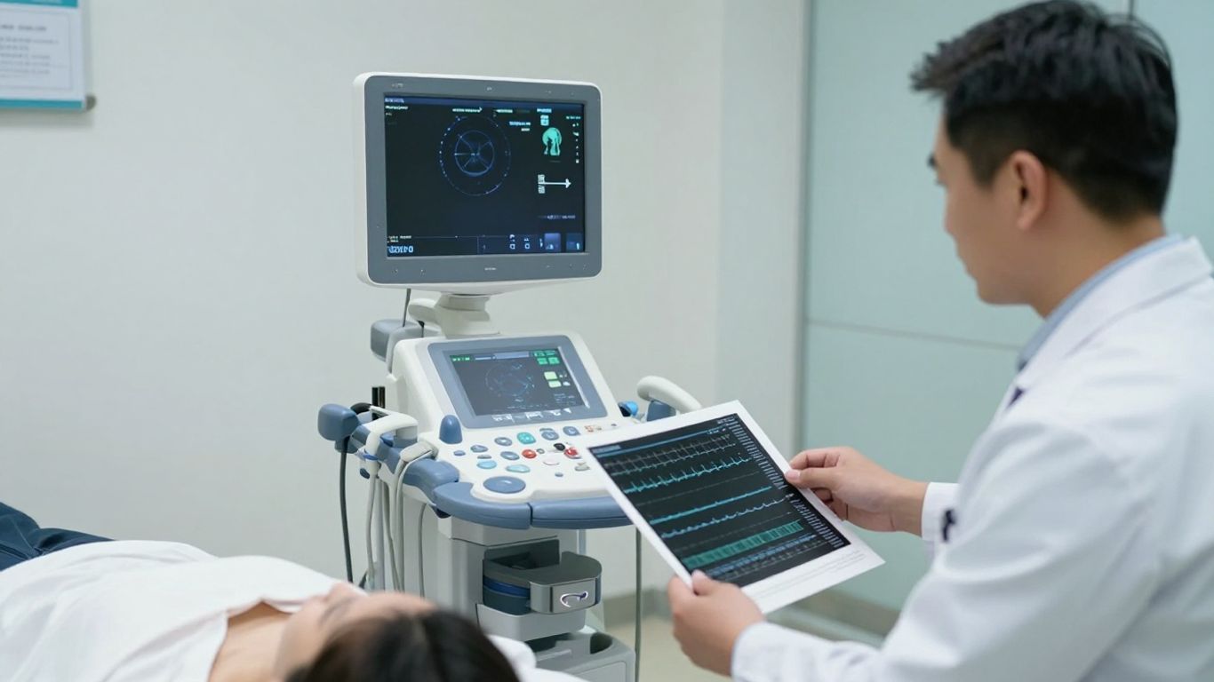 Modern cardiac diagnostic consultation and equipment