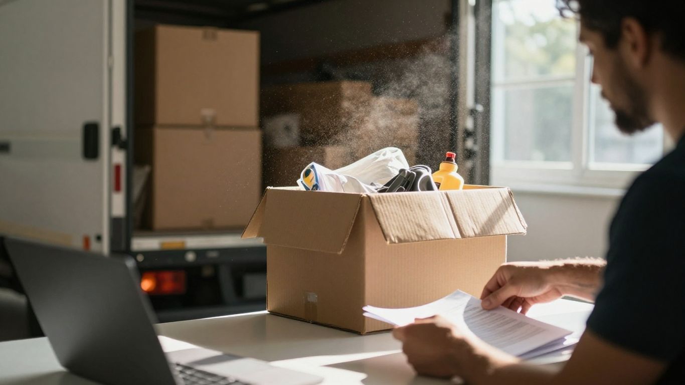 Moving and administrative tasks for a household relocation.