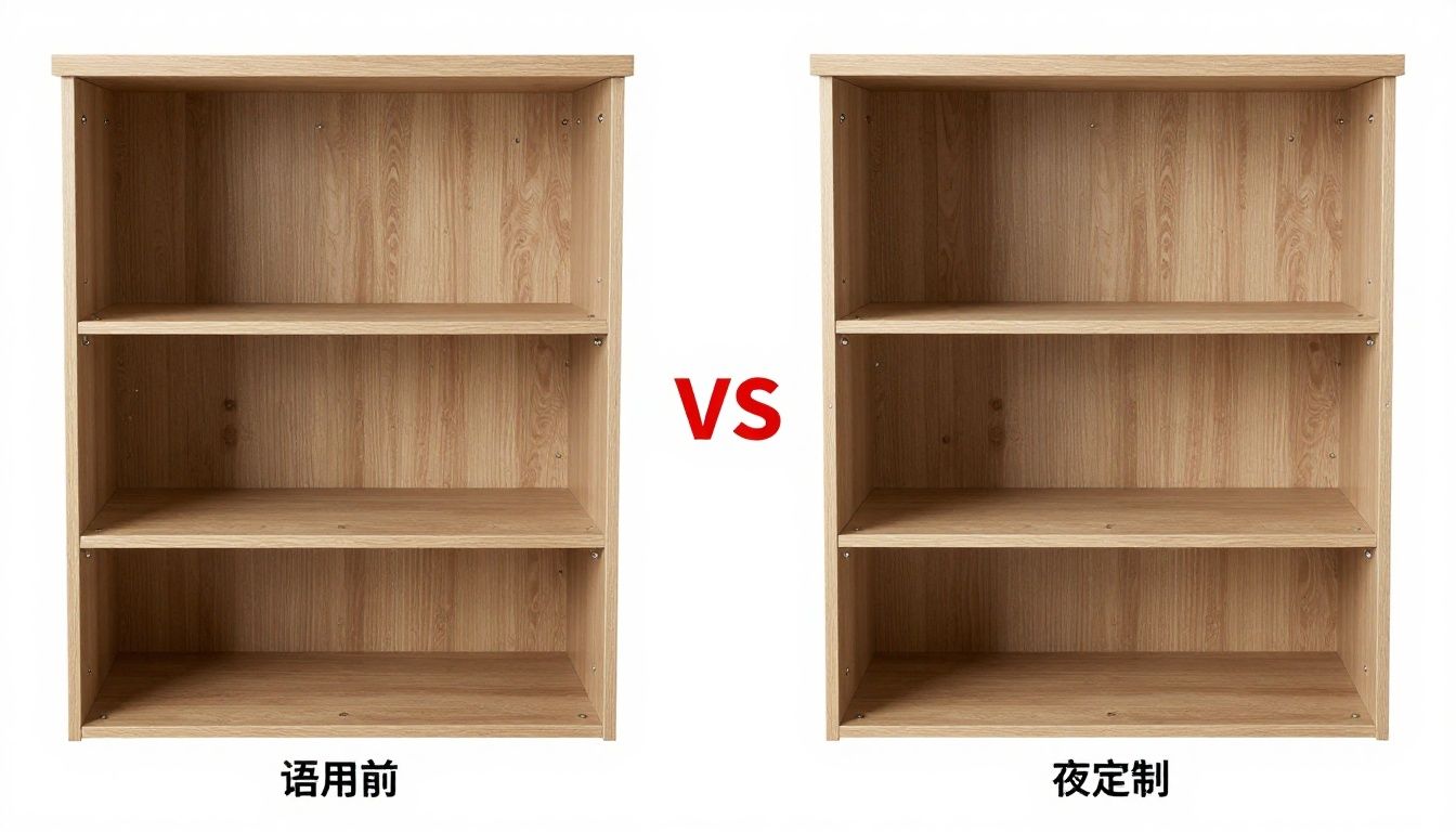 Cross-section diagram of cabinet re-facing vs. full replacement