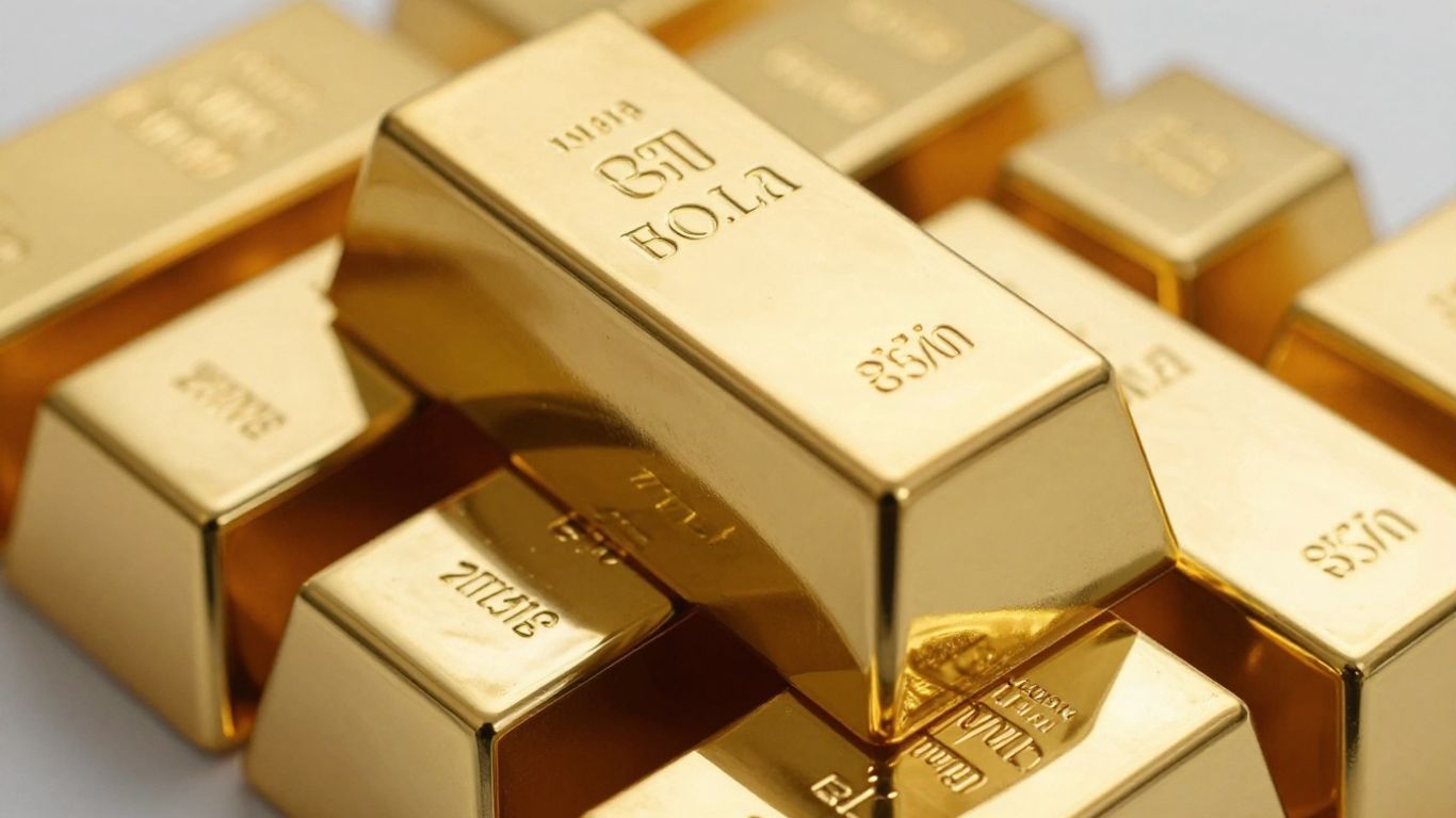 Lingots d'or et de platine brillants