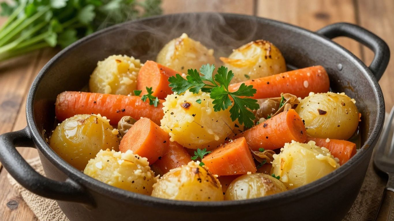 Stamppot met aardappel en wortel op tafel