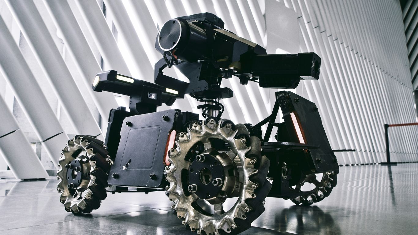 Robot sensors mapping an indoor workspace
