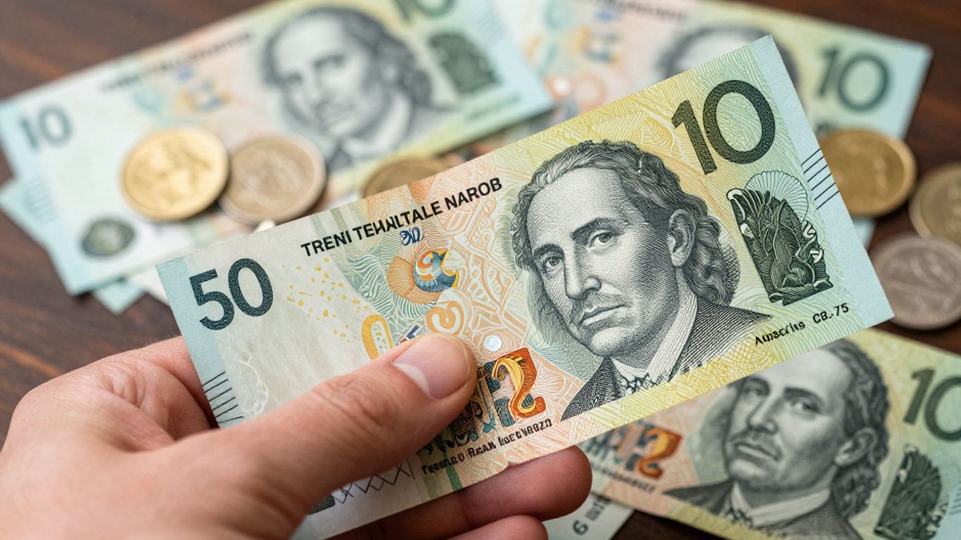Australian dollar banknotes and coins for passive income.