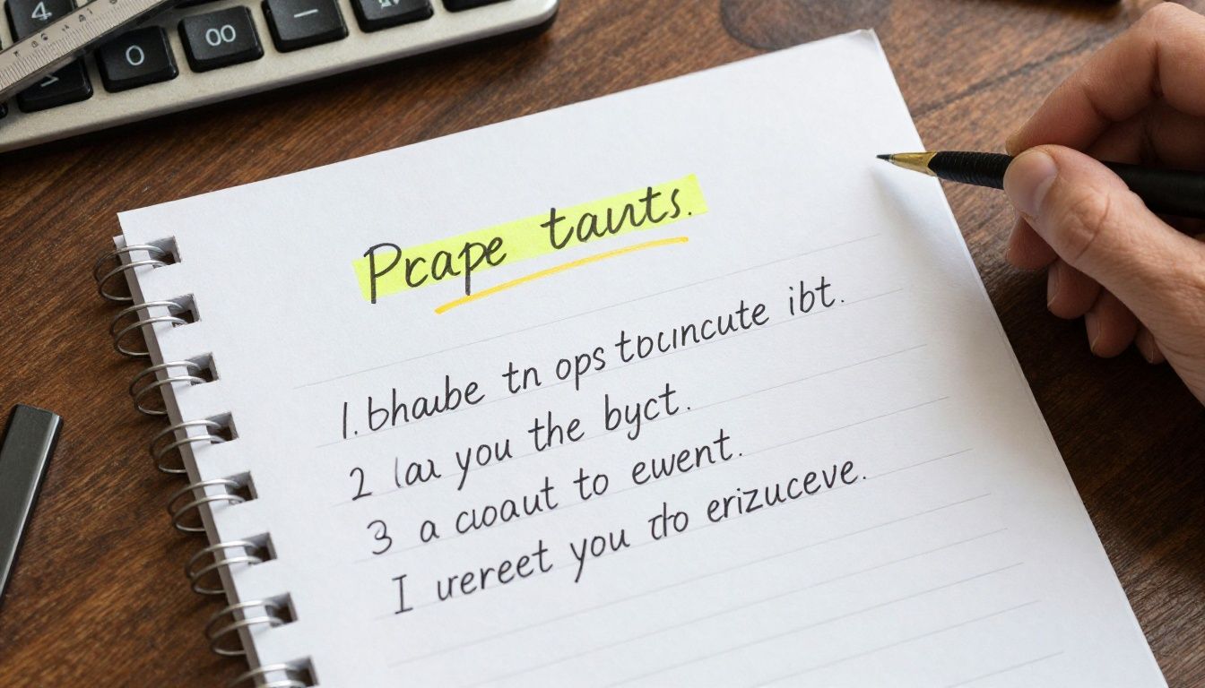 A detailed written quote document showing itemised prep steps and materials