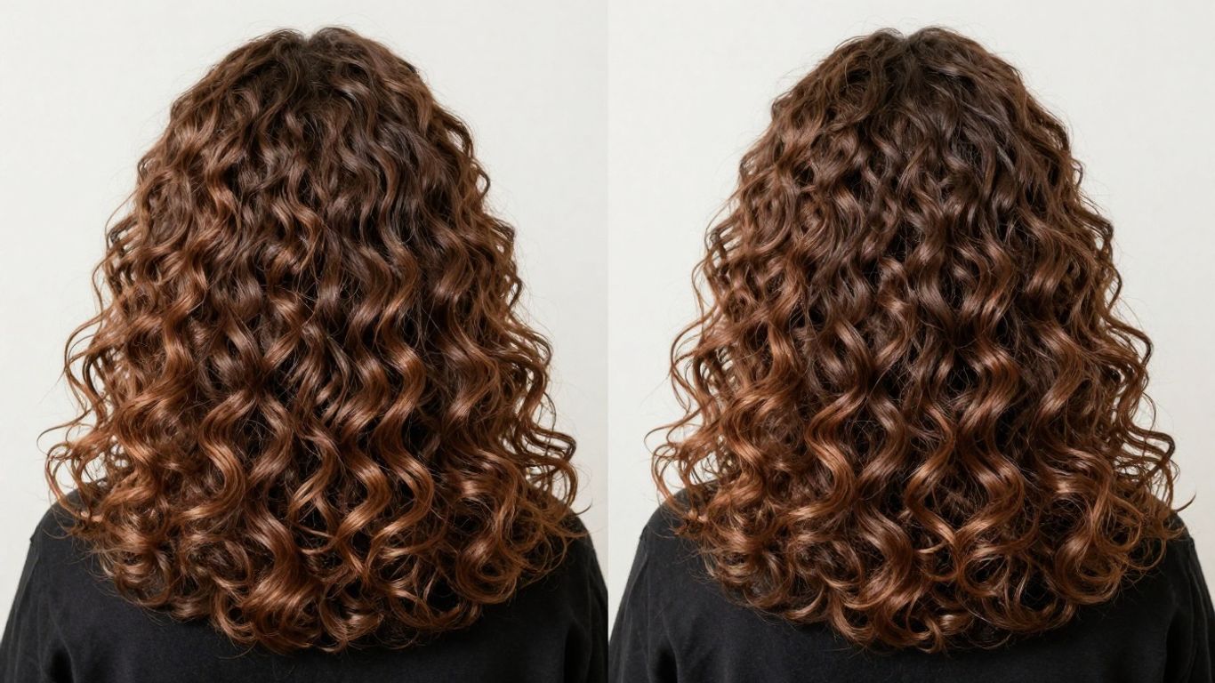 Defined curly hair texture