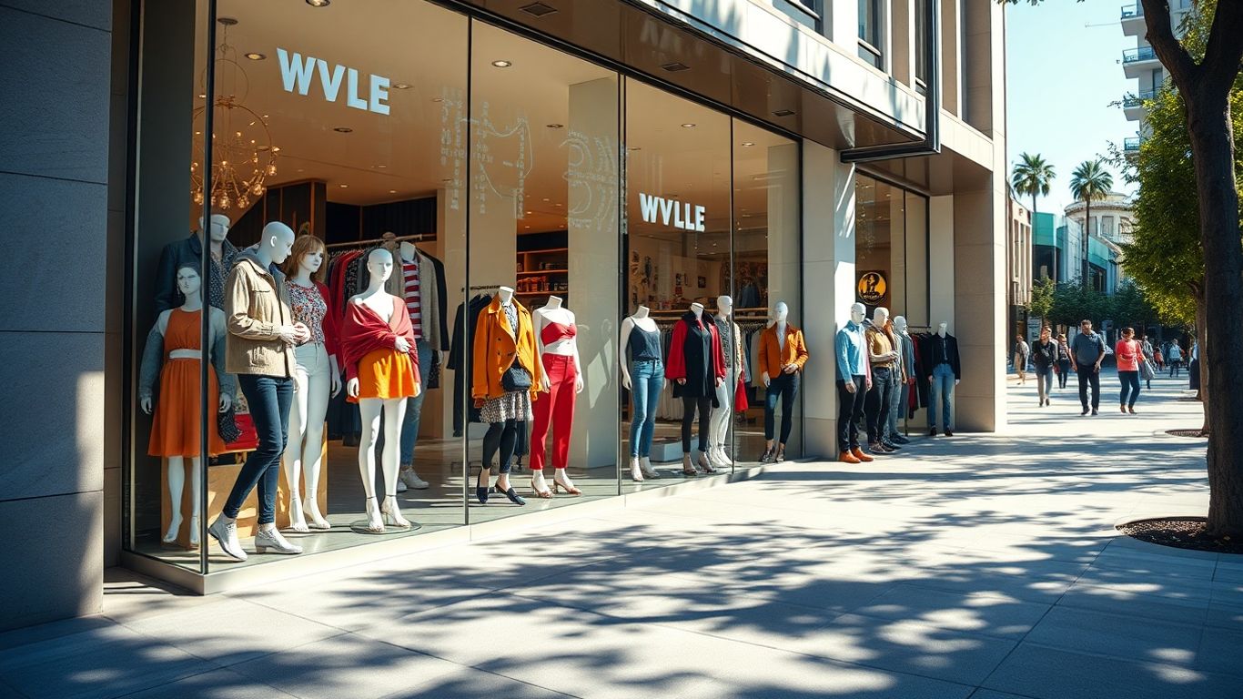 Showpo storefront with trendy clothing displays.