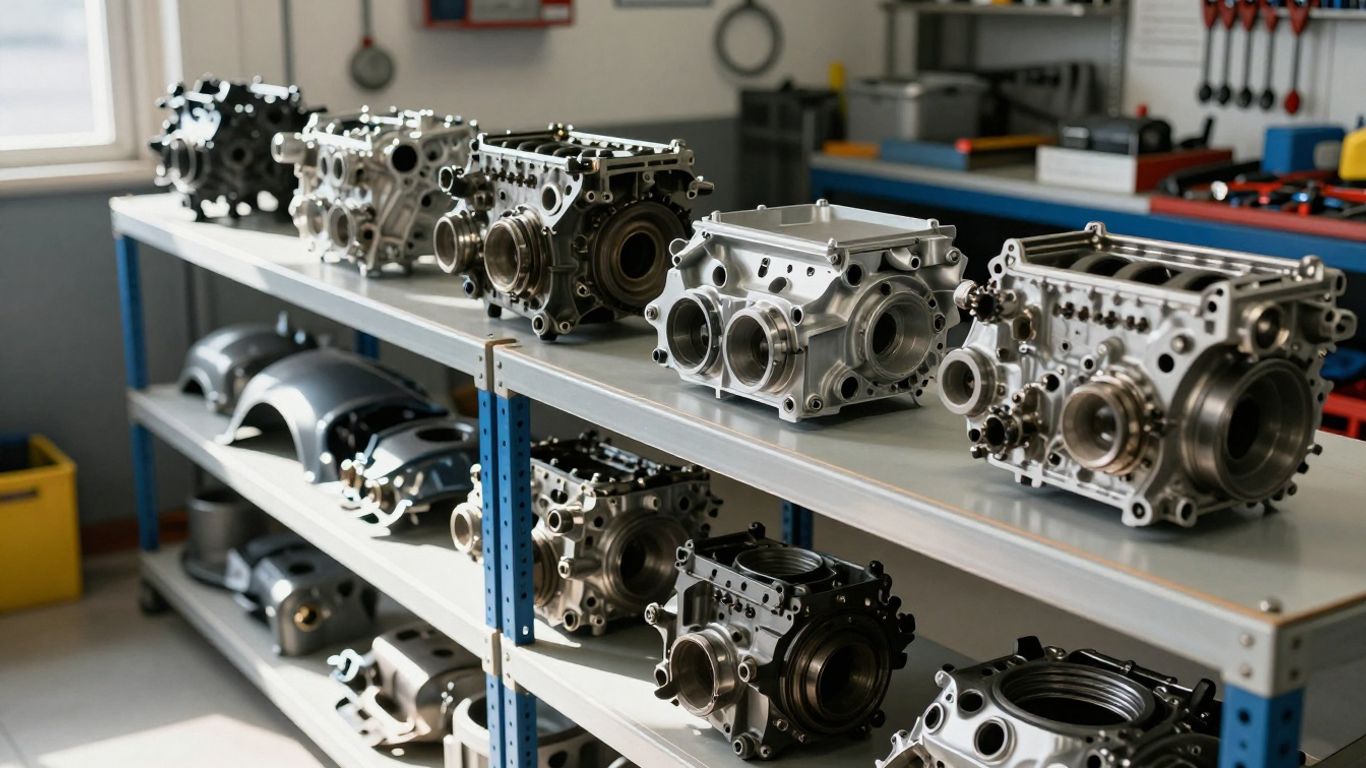 Mazda car parts in a Hobart wrecking yard.