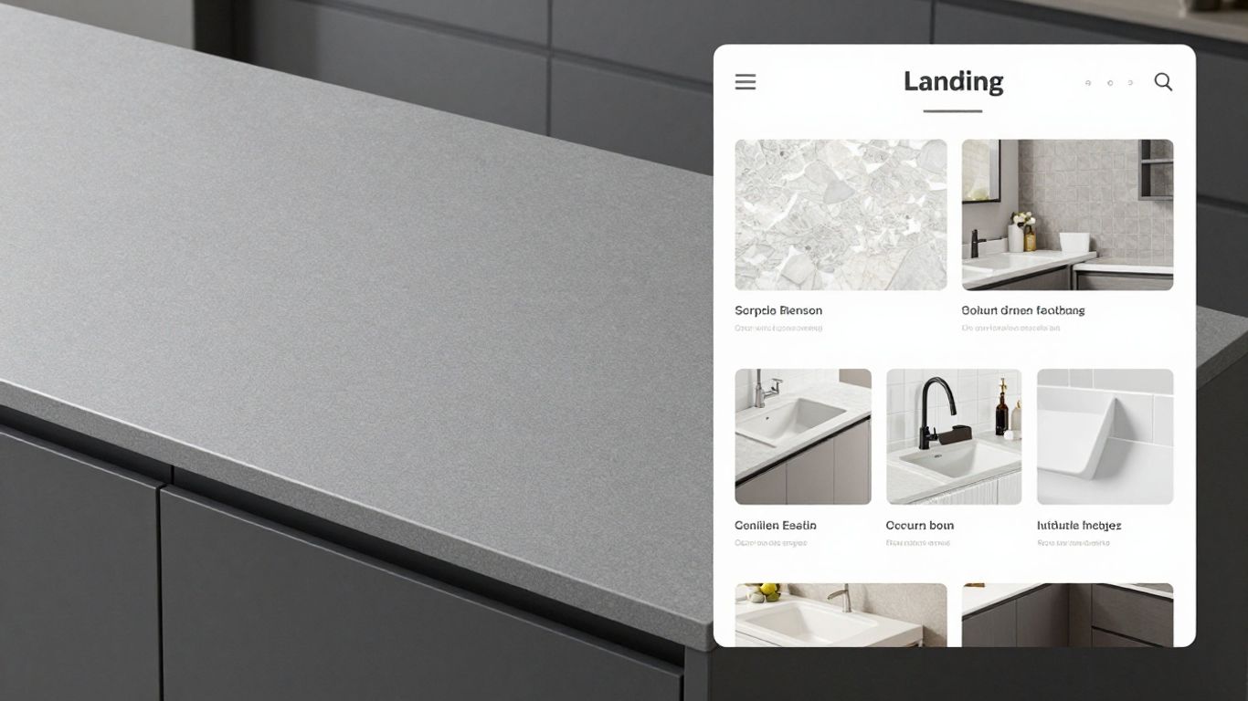 Countertop ad comparison: lead form vs landing page.