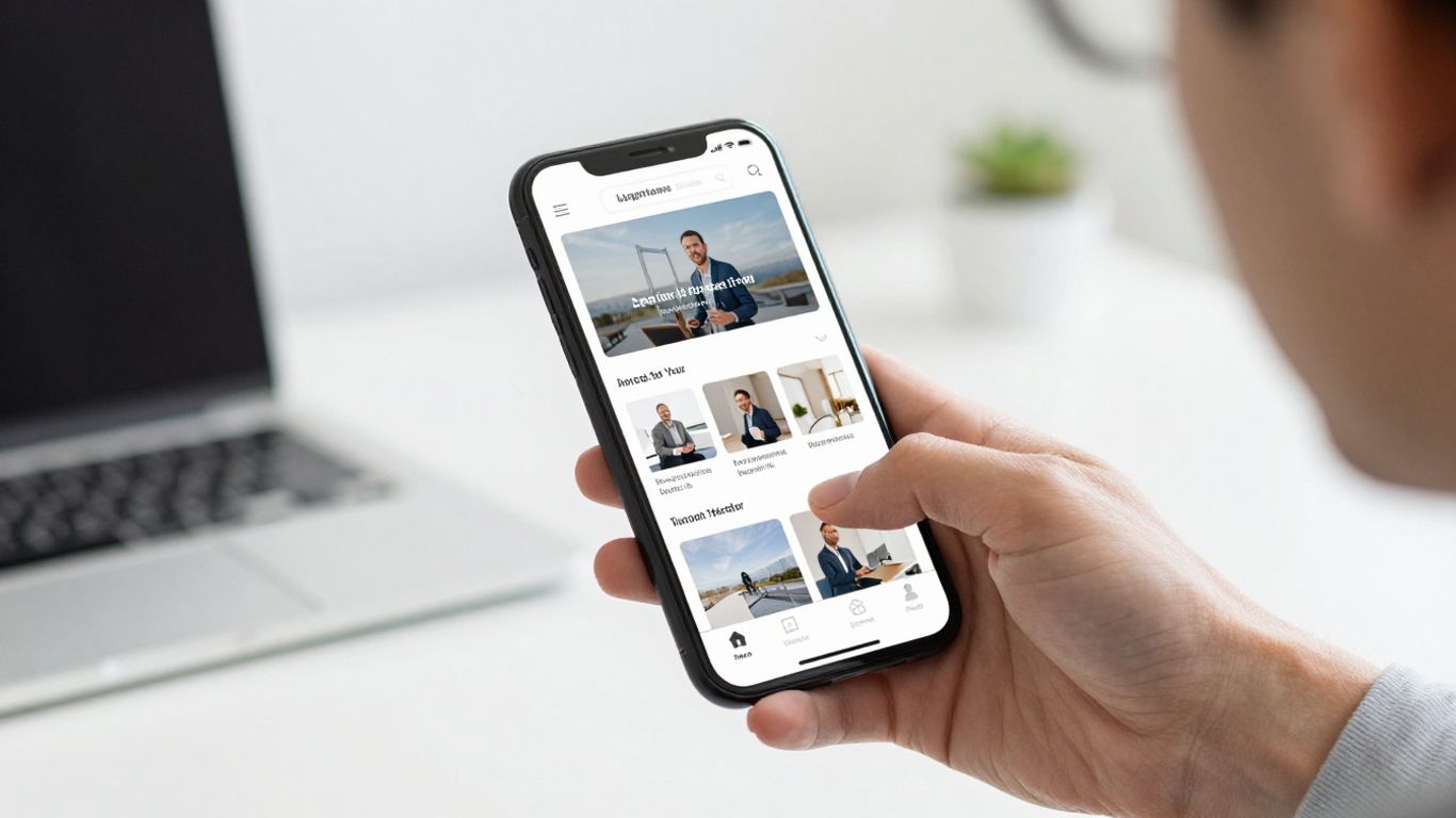 Google Ads Lead Generation. A modern mobile landing page with high clarity