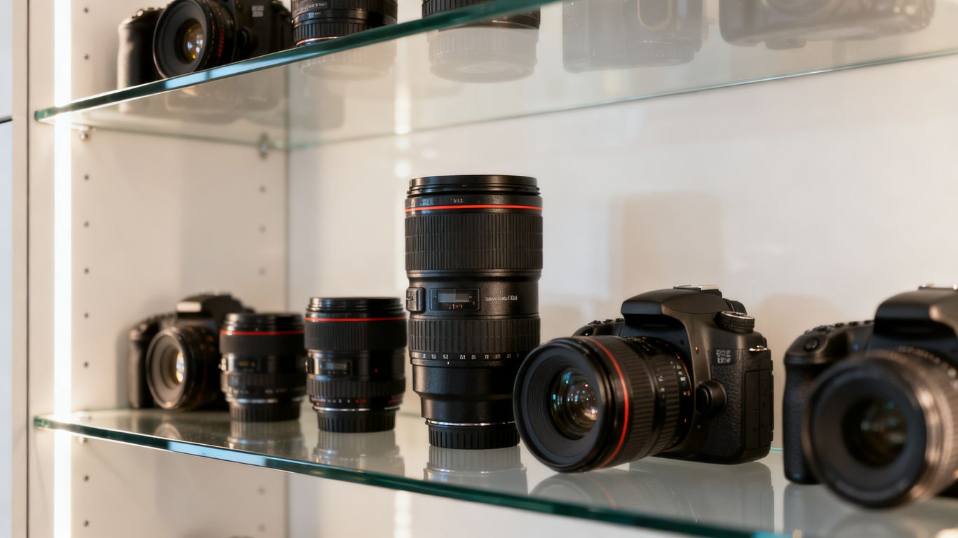 Secure storage for professional camera lens kits