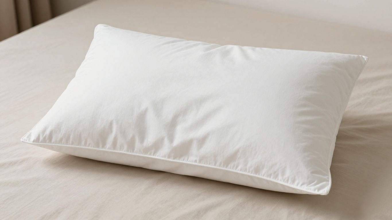 Dr. Mary Side Sleeper Pillow on a bed.
