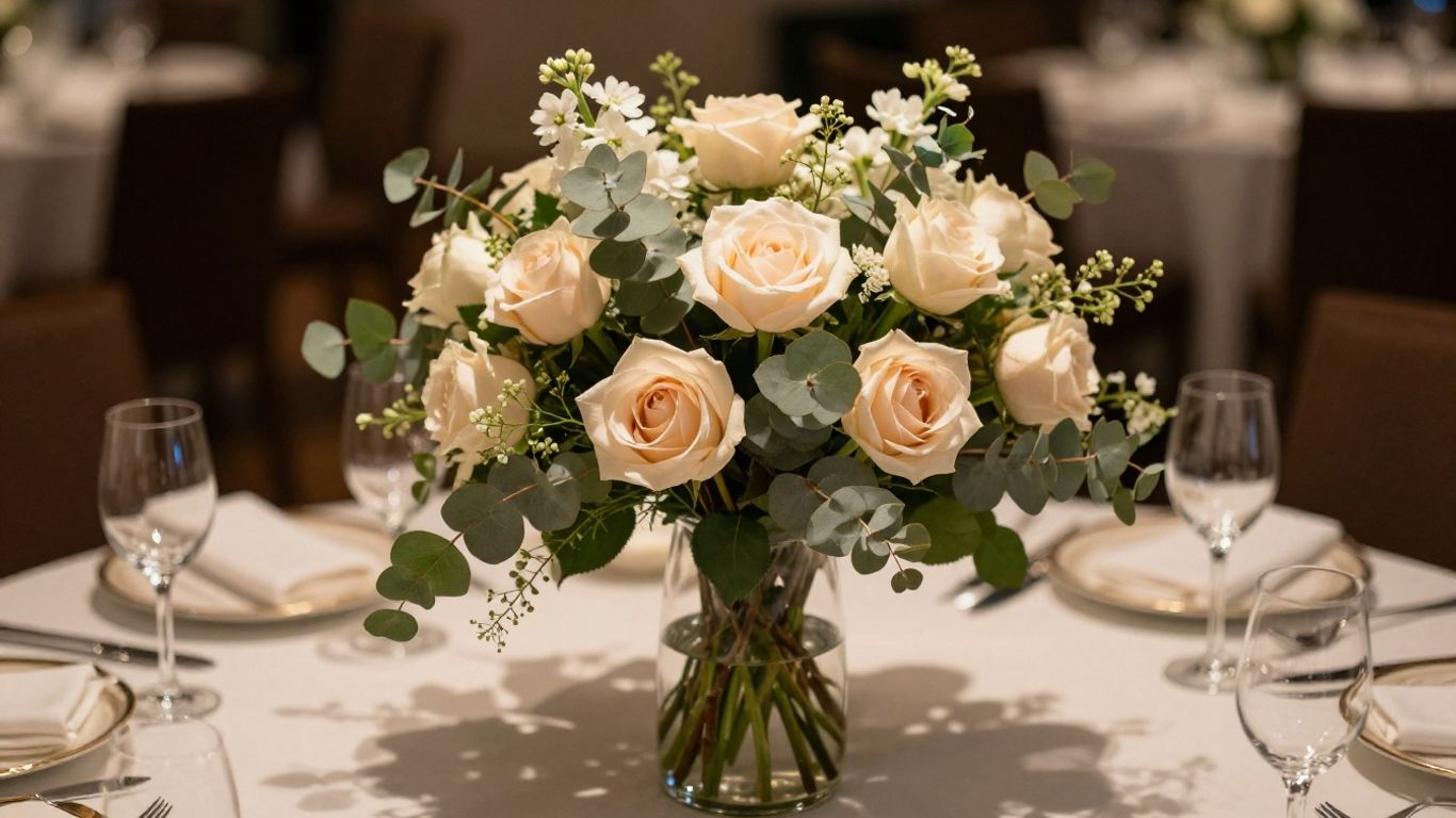 Romantic flowers arranged in soft evening light