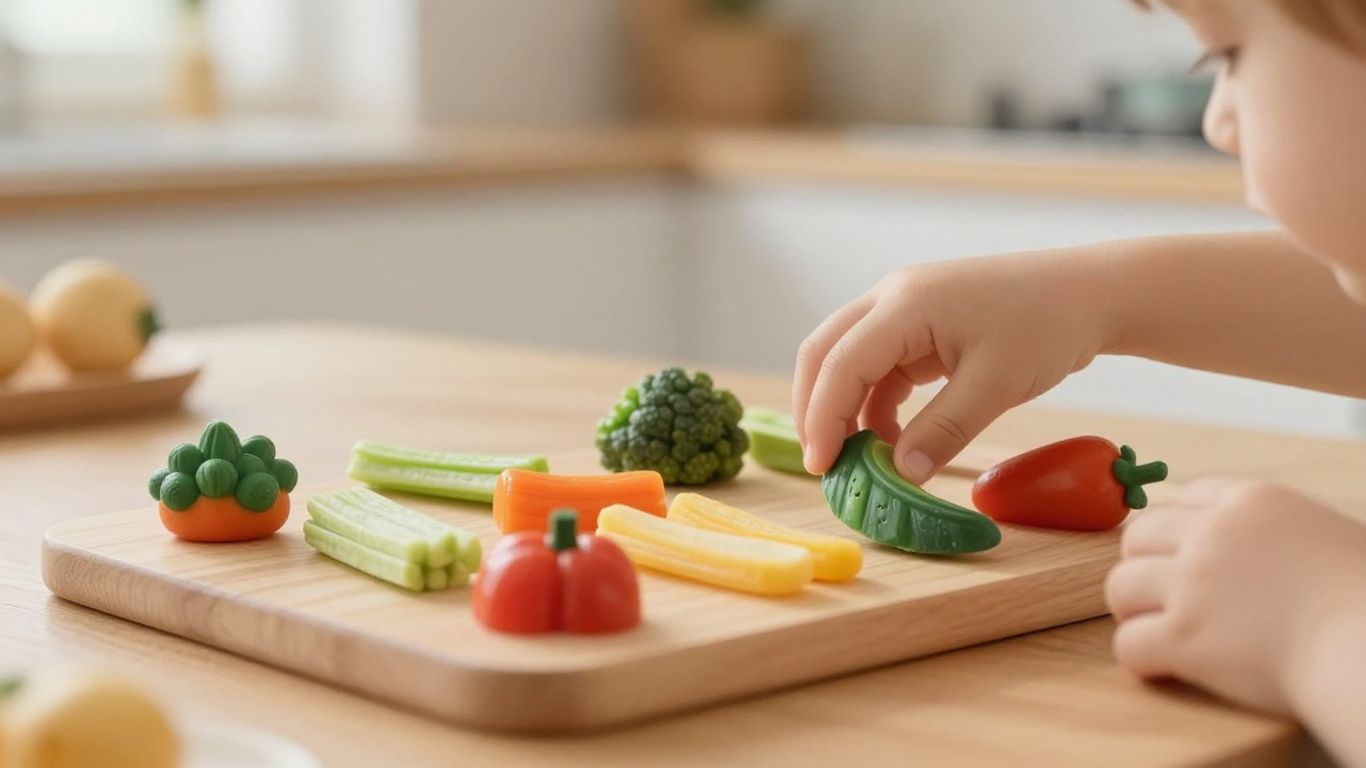Toddler trying new snacks