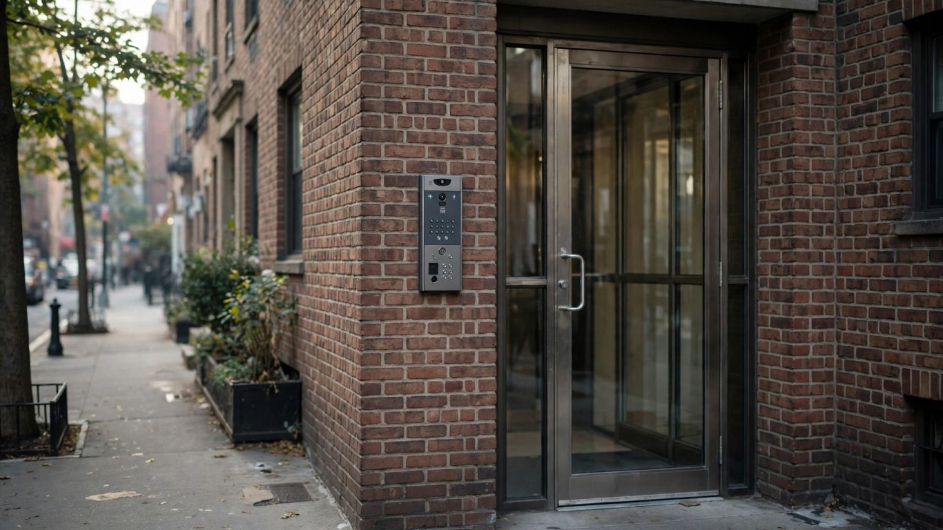 Bronx apartment building entry and lobby