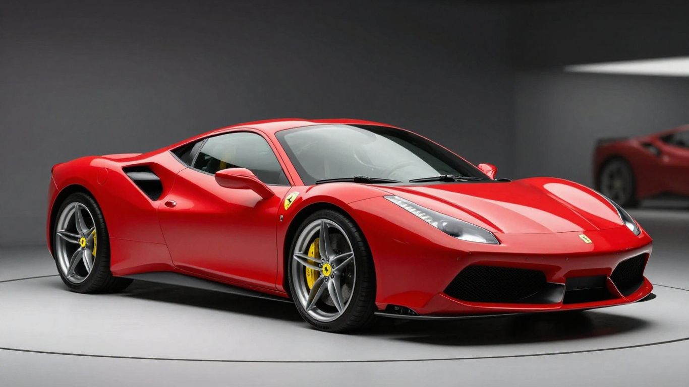 Red Ferrari 488 GTB supercar