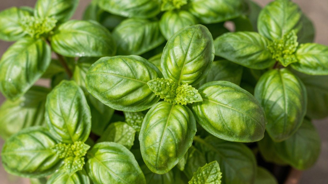 Frische Kräuter Basilikum und Minze im Garten