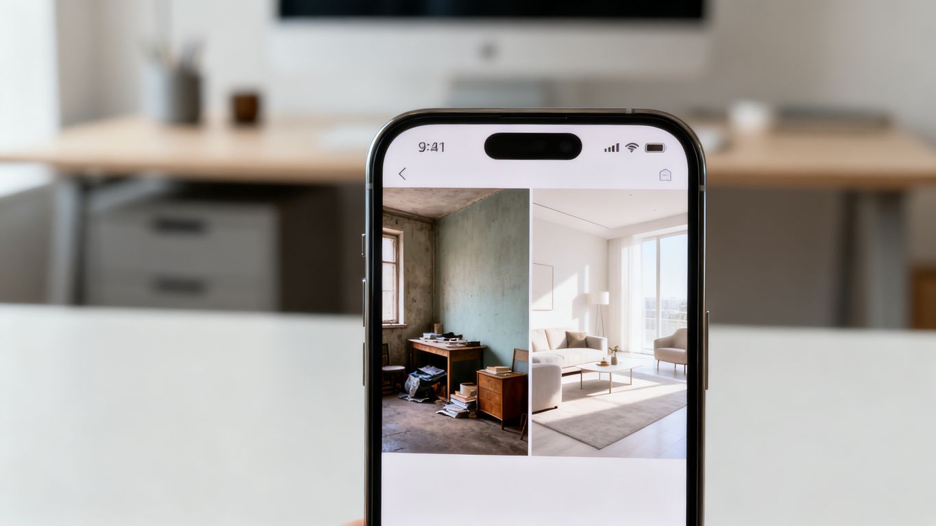 Bright digital advertisement showcasing home painting